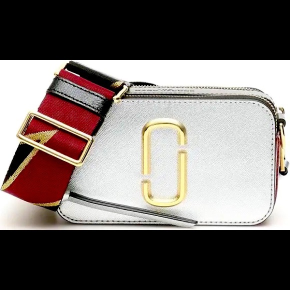Marc Jacobs Bags Marc Jacobs Silver Deep Maroon Red Gold Snapshot